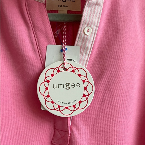 NWT Umgee Pink Preppy Collar Top M - Picture 3 of 5